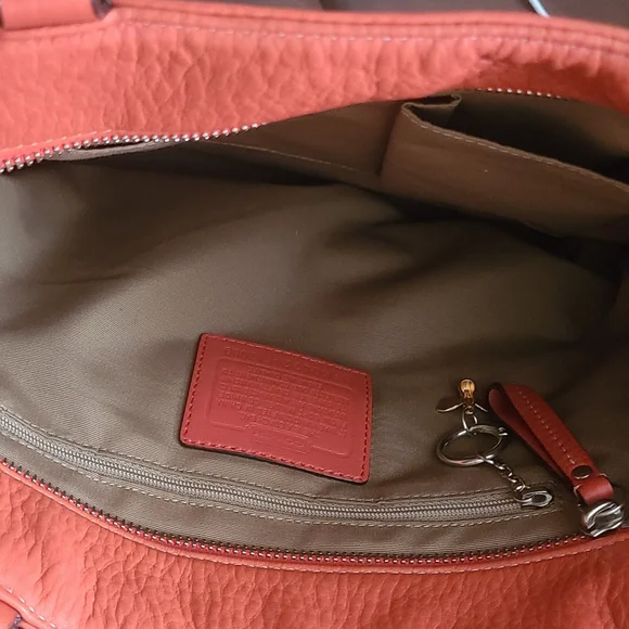Coach Women's Salmon Leather Hamilton Bag - Picture 6 of 14